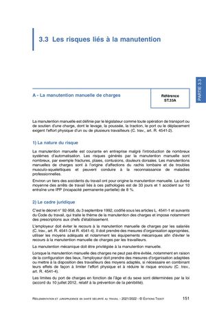 ST0 Extrait Manutention manuelle charges