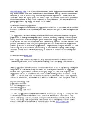 Unwashed poppy seeds