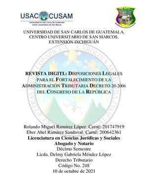 Decreto Número 20 2006