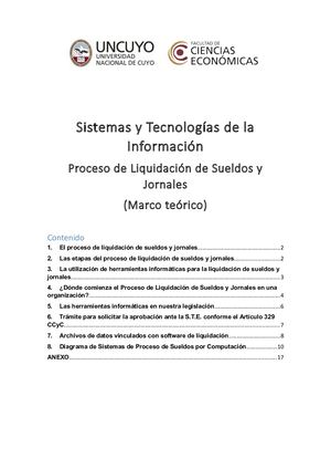 Parte Teórica Liquidación De Sueldos Y Jornales