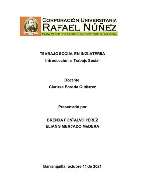 Historia Del Trabajo Social En Inglaterra