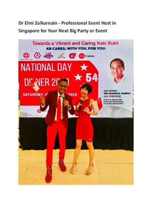 Dr Elmi Zulkarnain Professional Event Host In Singapore For Your Next Big Party Or Event