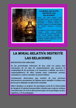 La Moral Relativa Destruye Las Relaciones José Batista De Carvalho (Nuevo)