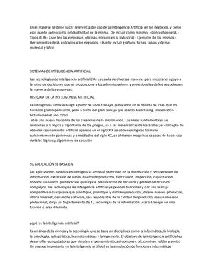 SISTEMAS DE INTELIGENCIA ARTIFICIAL