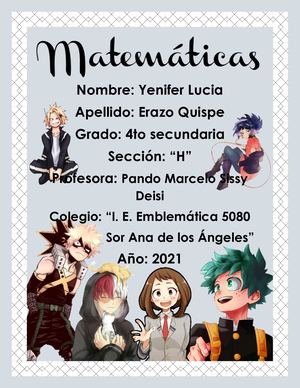 Matematica Erazo Quispe Yenifer 4h