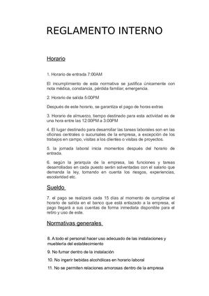 Reglamento Interno