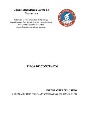 Tipos De Contratos