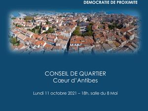 Présentation Conseil de Quartier Coeur d'Antibes