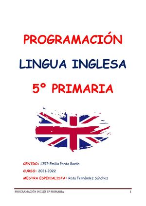 Programación Inglés 5º Primaria 2021 2022