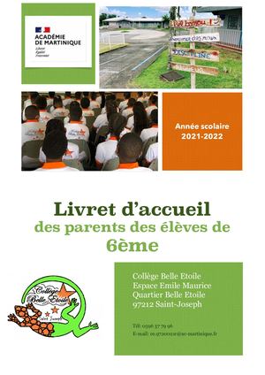 Livret d’accueil à l'attention des Parents De 6ème