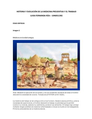 Historia Y Evolución De La Medicina Preventiva Y El Trabajo