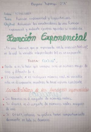Función Exponencial - Dayana Yupanqui 3A