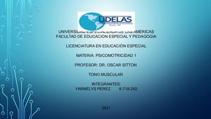 Psicomotricidad Tono Muscular