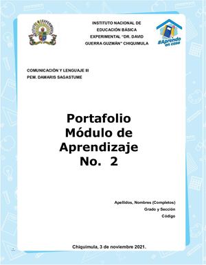 Módulo De Aprendizaje No 2 Comunicación