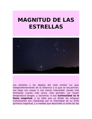 Magnitudes estelares