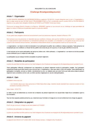 Règlement du jeu concours MOET GRAND DAY