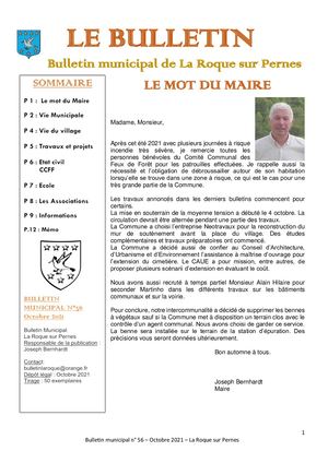 Le Bulletin N°56 Octobre 2021