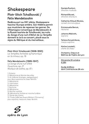 Programme Shakespeare