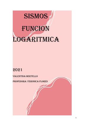 Funcion Logaritmica En Los Sismos