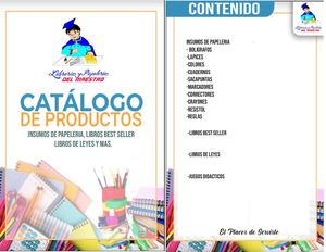 Catalogo librerìa y papelerìa