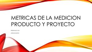 Metricas De La Medicion Producto Y Proyecto