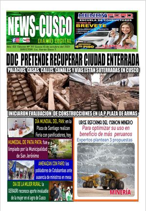 DIARIO NEWS CUSCO 15 De Octubre