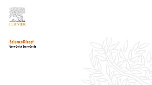 Elsevier Science Direct User Quick Start Guide Eng