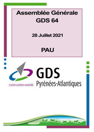 GDS 64 / ASSEMBLEE GENERALE 2021