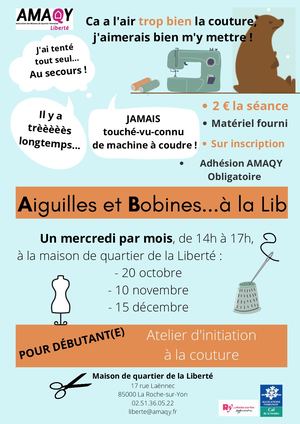 Affiche Atelier Couture Octobre 2021