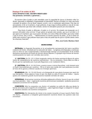 Domingo 17 De Octubre De 2021