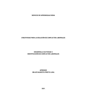 Identificación De Conflictos Laborales