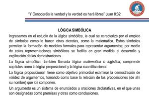 Clase 16 Lógica Simbólica