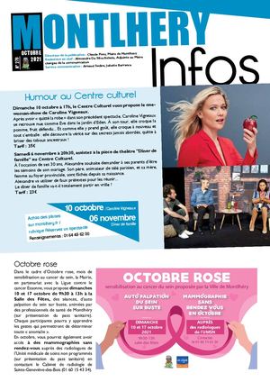 Montlhéry Infos 2 n°279 Octobre 2021-magazine d'infos municipales de la Ville de Montlhéry