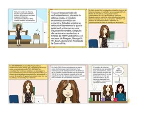 Historieta sobre la evolución del internet