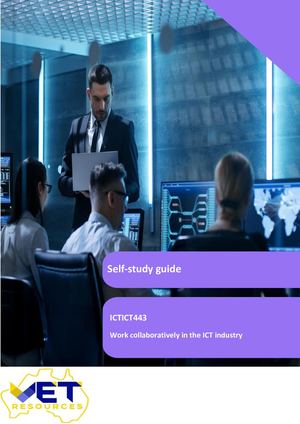 Self- Study Guide ICTICT443