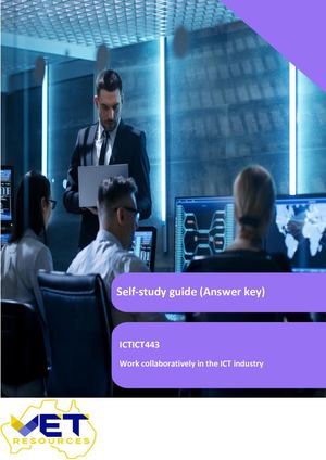 Self- Study Guide ICTICT443 (Answer Key).