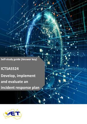 ICTSAS524 - Self- Study Guide (Answer Key).