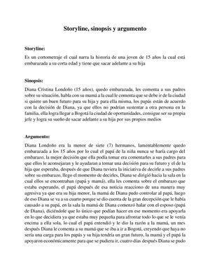 Storyline, sinopsis y argumento