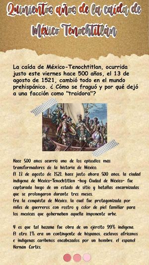 500 Años Tras La Caída De México Tenochtitlan Computación