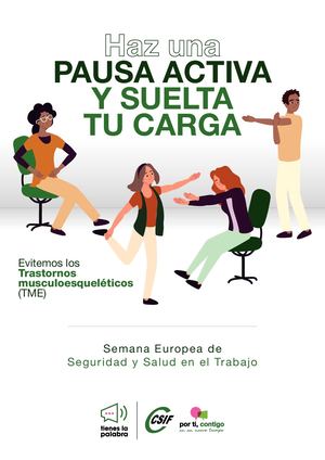 Cartel Pausa Activa Semana Europea Sst 2021