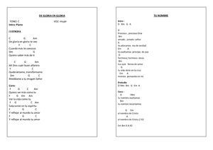 Repertorio De Alabanzas Acordes Grupo De Alabanza