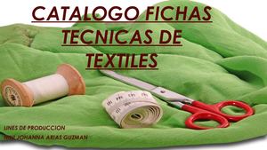 Taller Catalogo Fichas Tecnicas De Textiles