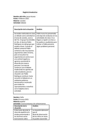 Registro Anecdótico