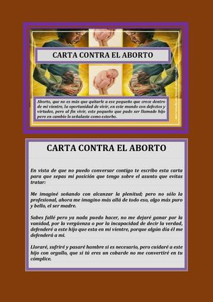 Carta Contra El Aborto (Para Reflexionar)