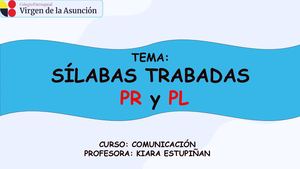 Clase 2 Sílabas Trabadas Pr Y Pl