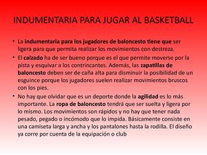 Indumentaria Para Jugar Al Basketball