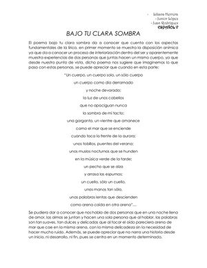 Bajo Tu Clara Sombra Lily