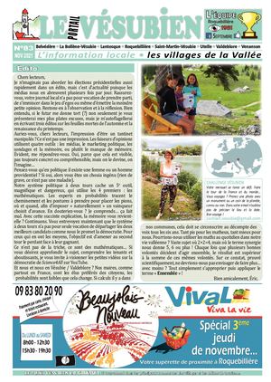 NOVEMBRE 2021 - LE portail VESUBIEN n°83. Journal gratuit de la Vésubie & Valdeblore - 06450 - Alpes Maritimes