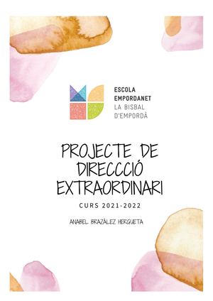 Projecte De Direcció Extraordinari 21 22