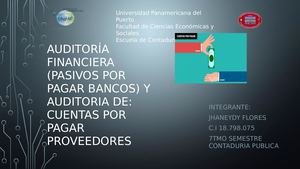 Auditoría Financiera (Pasivos Por Pagar Bancos)